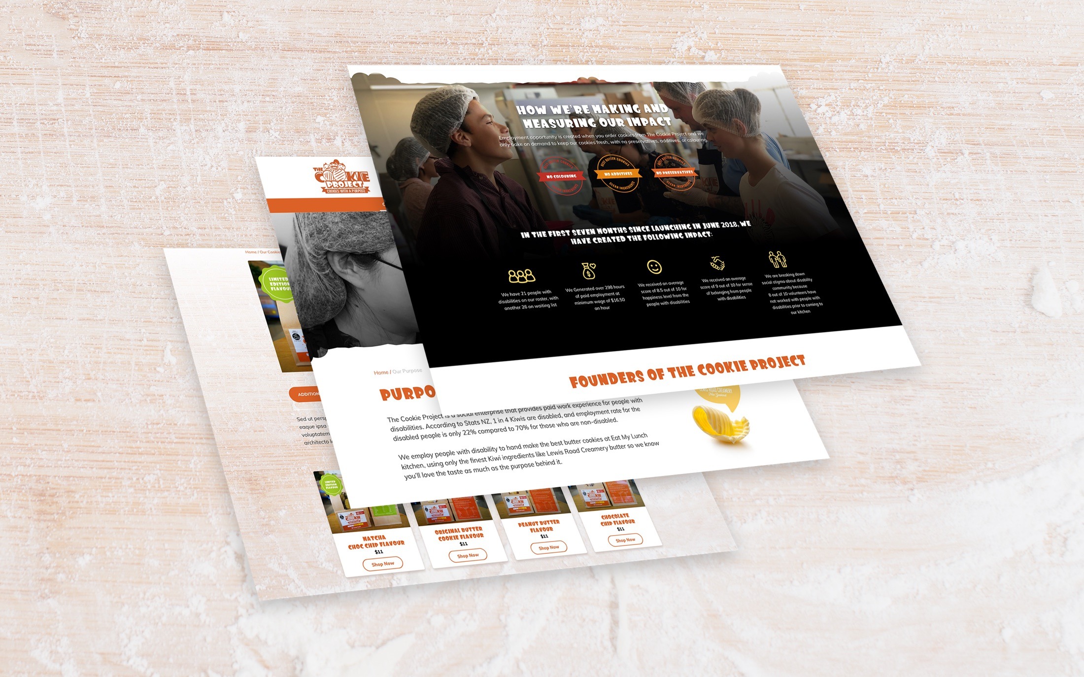 E-commerce website design - The Cookie Project