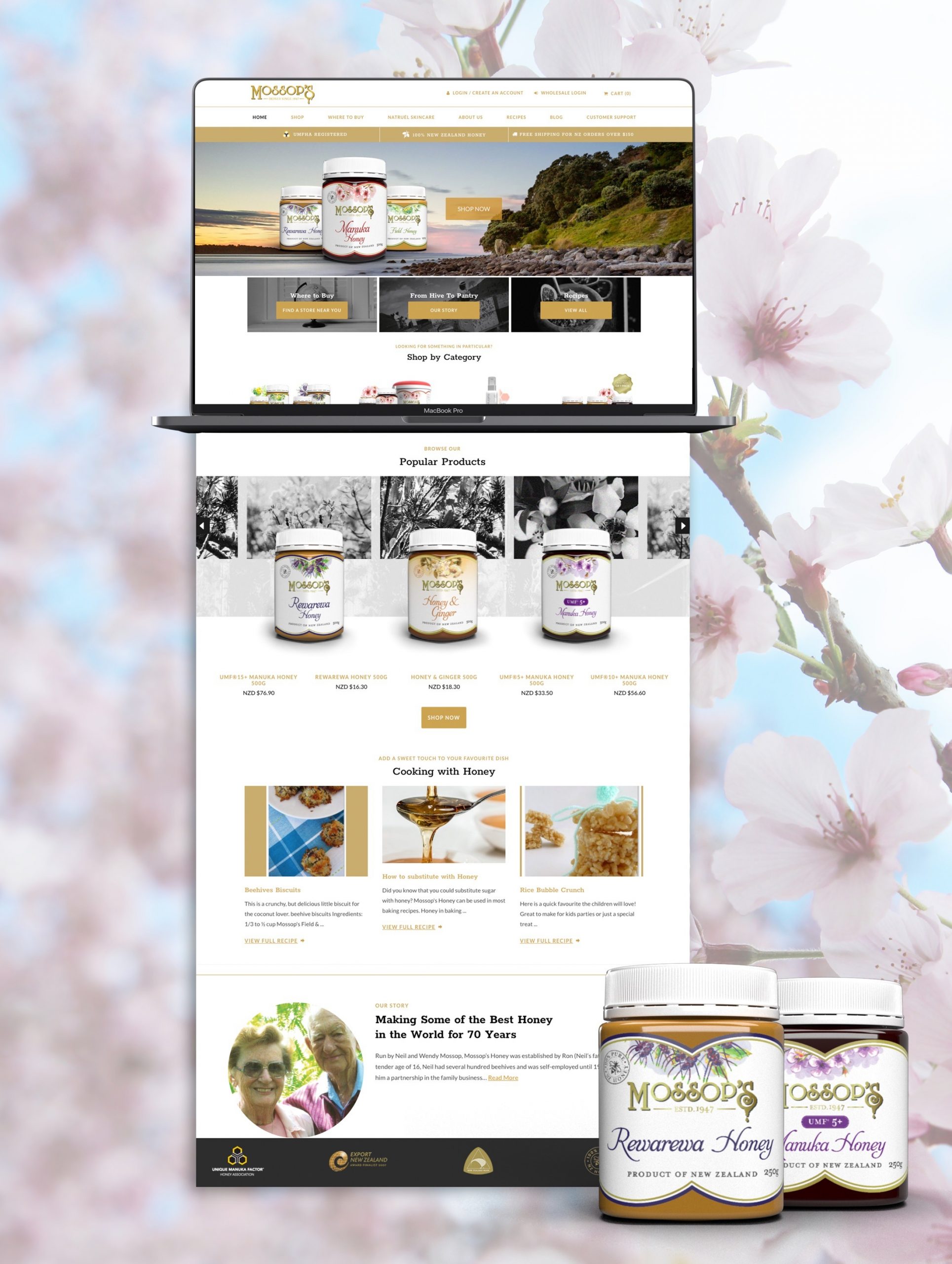 E-commerce Website - Mossop's Honey